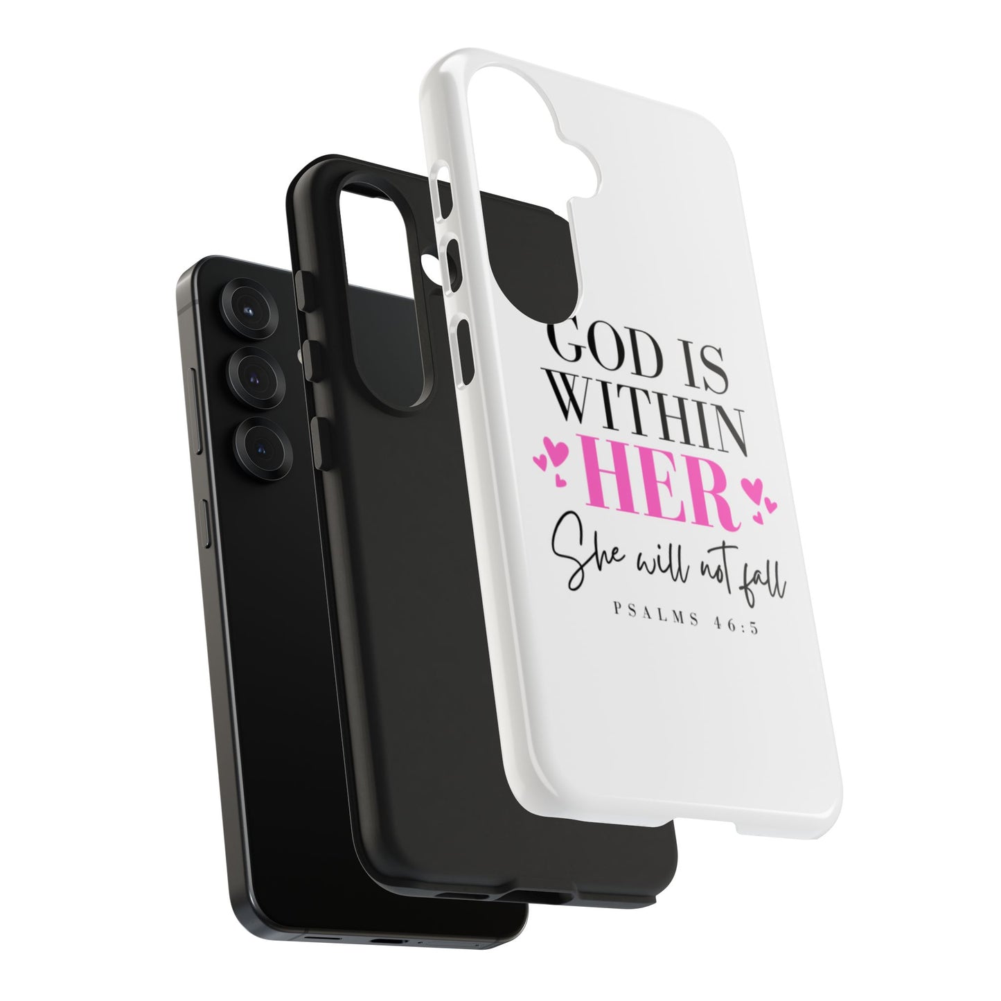 Empowering Tough Phone Case - "God is Within Her" Inspirational Design