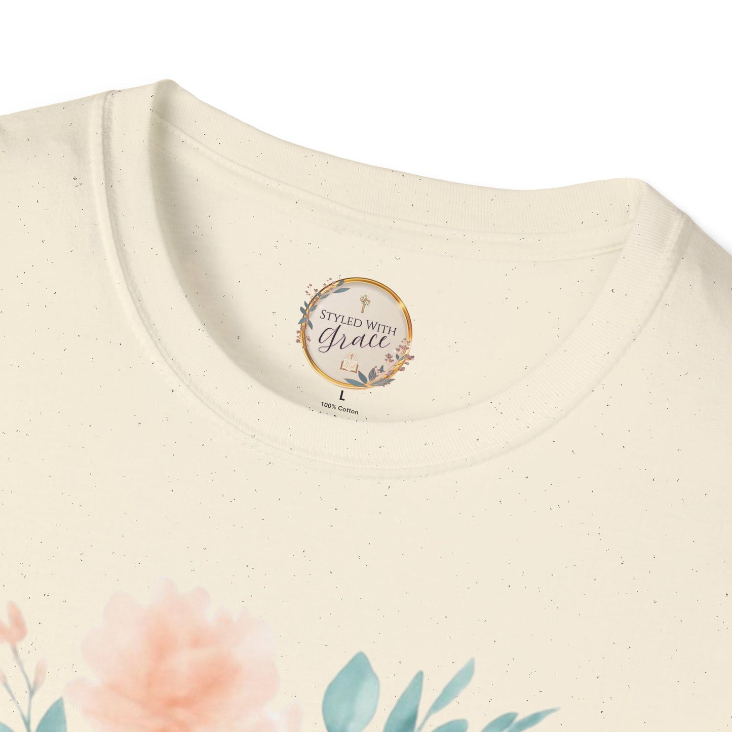 Psalm 23:4 Floral T-Shirt, Motivational Tee, Gift for Her, Encouragement Shirt, Summer Outfit, Bible Verse Apparel