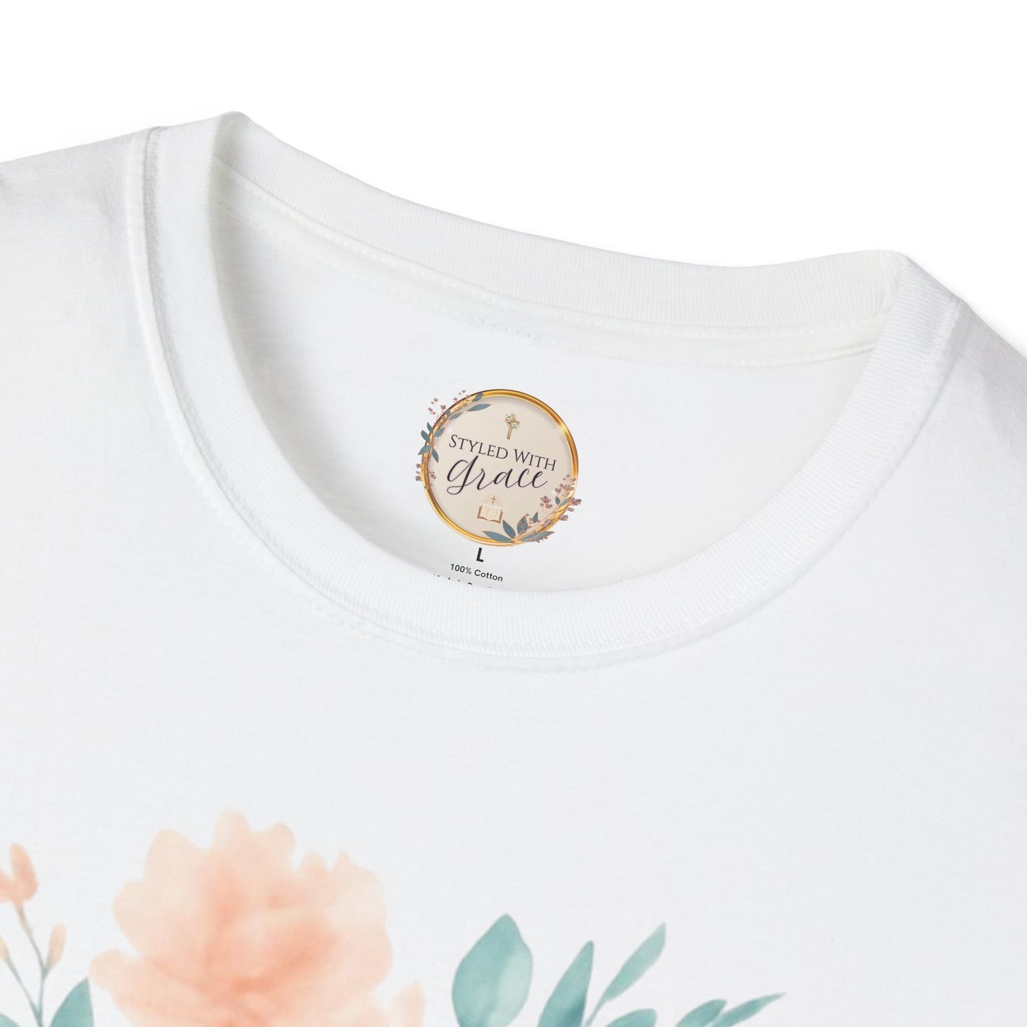 Psalm 23:4 Floral T-Shirt, Motivational Tee, Gift for Her, Encouragement Shirt, Summer Outfit, Bible Verse Apparel