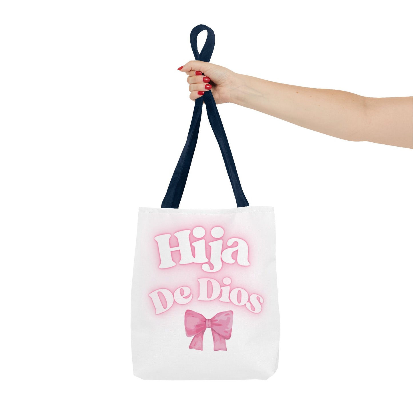 Hija De Dios Chic Tote Bag, Stylish Grocery Bag, Gifts for Mom, Birthday Tote, Inspirational Gift Bag