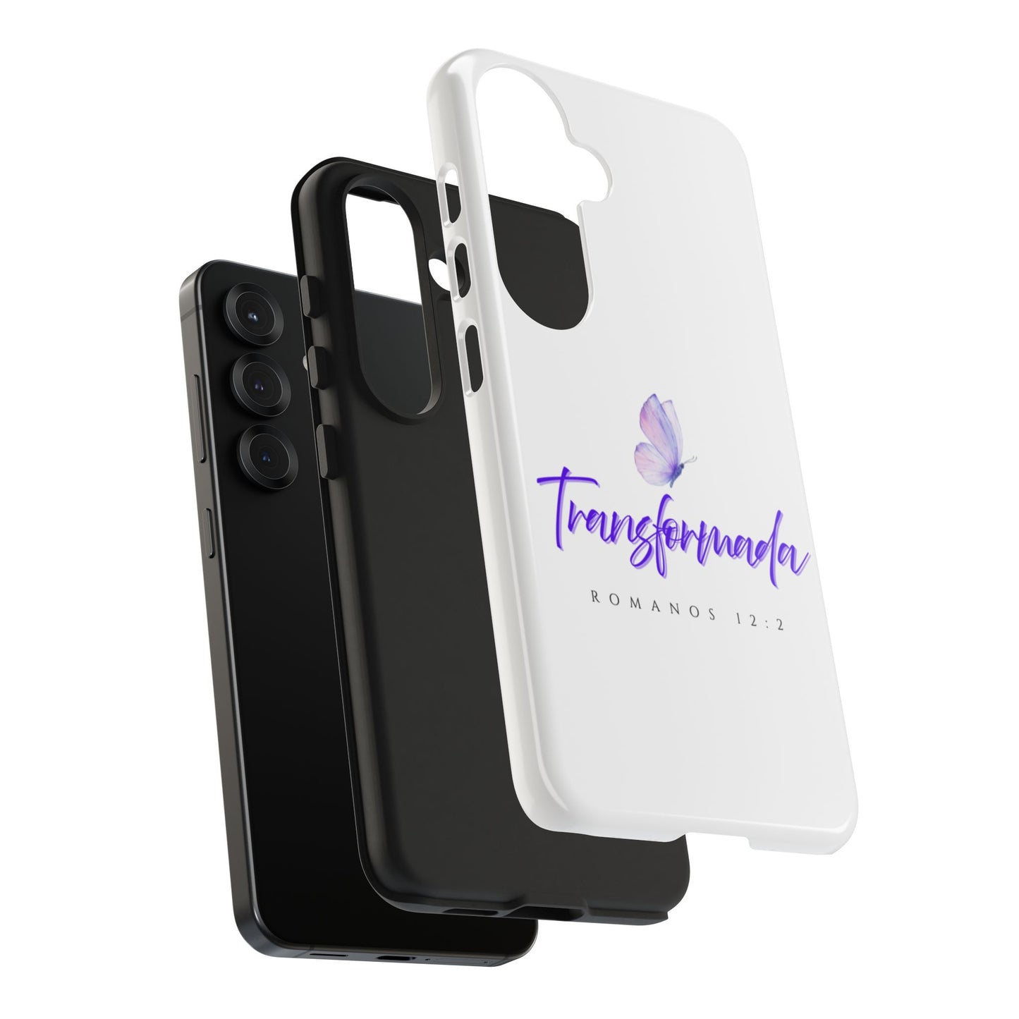 Transformada Phone Case, Inspirational Gift, Scripture Cases, Christian Accessories, Floral Design, Unique Phone Protection