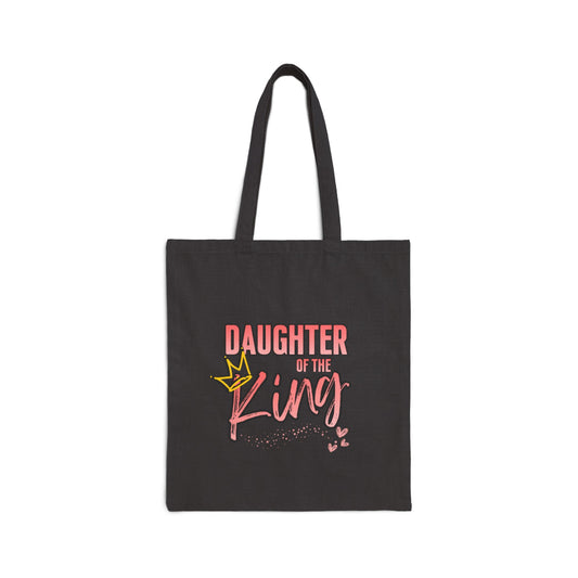 Daughter of the King Canvas Tote Bag – Faith-Based Christian Gift