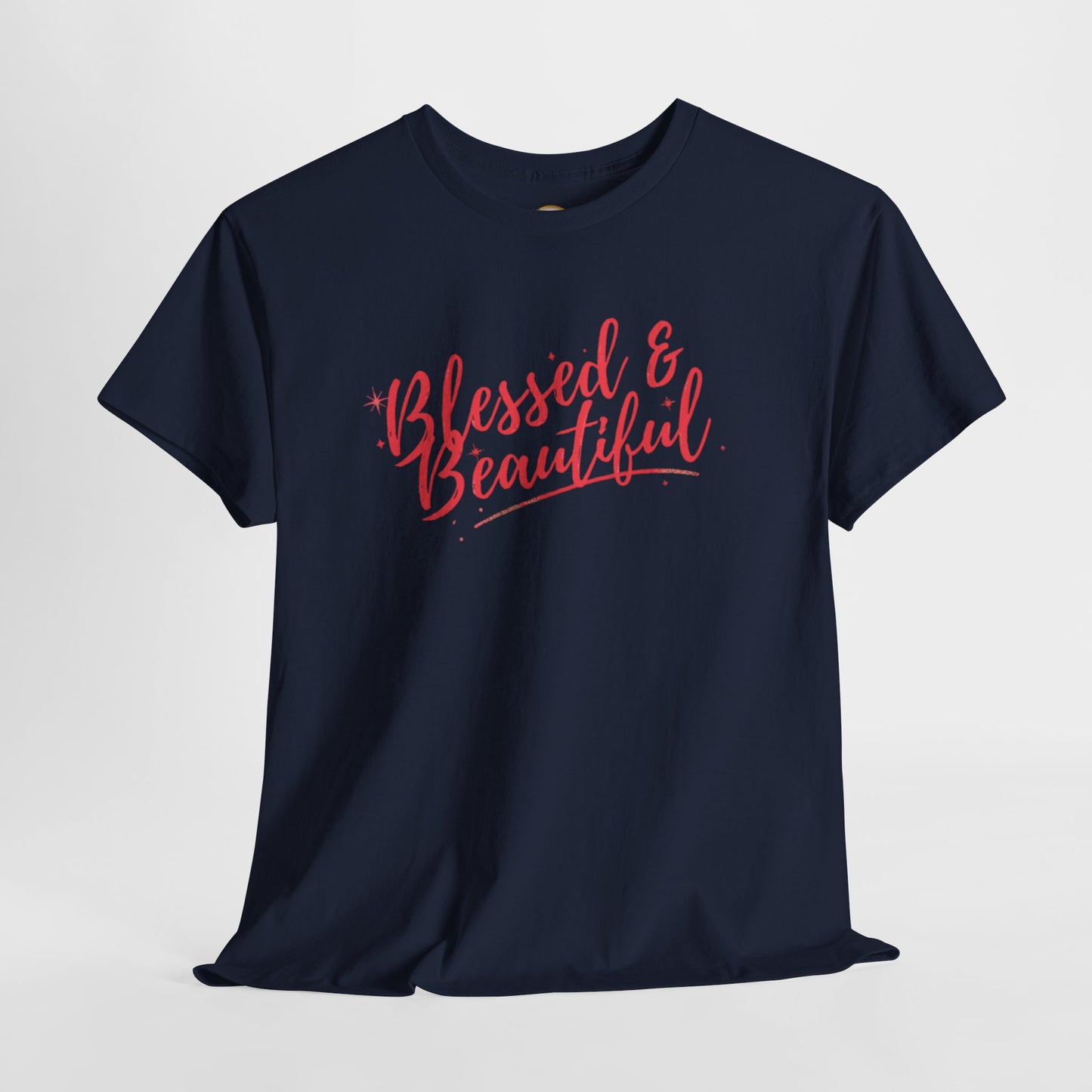 Blessed & Beautiful Unisex Heavy Cotton Tee - Inspirational Casual Wear