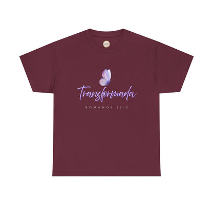 Transformada Unisex Heavy Cotton Tee, Inspirational Shirt, Gift for Women, Motivational Top, Spiritual Apparel, Casual Wear