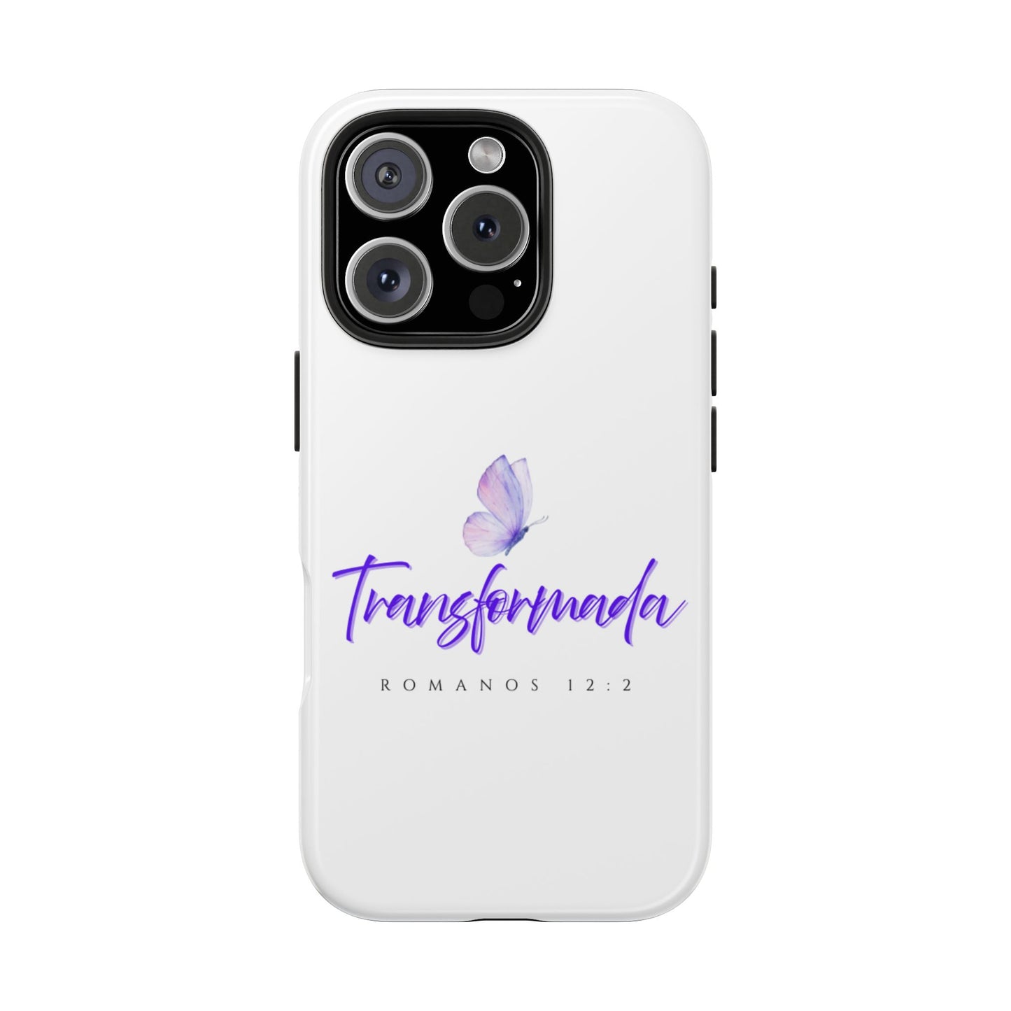 Transformada Phone Case, Inspirational Gift, Scripture Cases, Christian Accessories, Floral Design, Unique Phone Protection