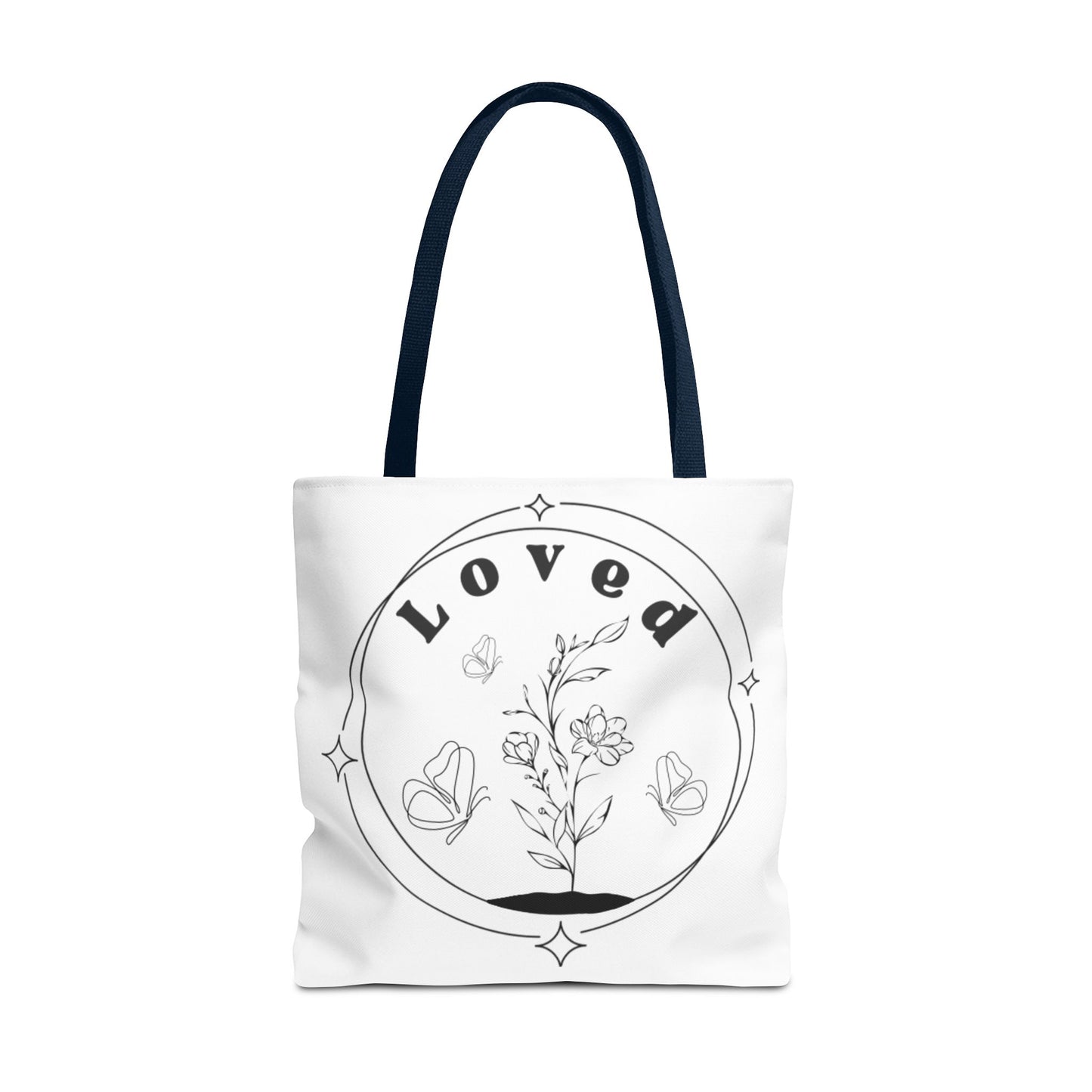Loved Tote Bag - Stylish All-Over Print for Women's Spiritual Journey