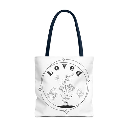 Loved Tote Bag - Stylish All-Over Print for Women's Spiritual Journey