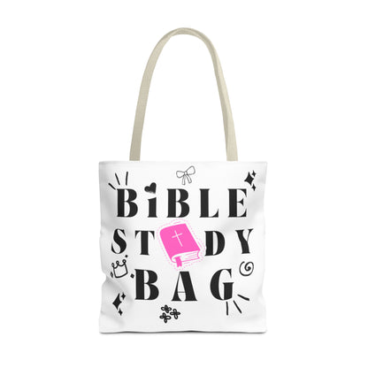 Bible Study Tote Bag - Stylish All-Over Print for Women's Spiritual Journey
