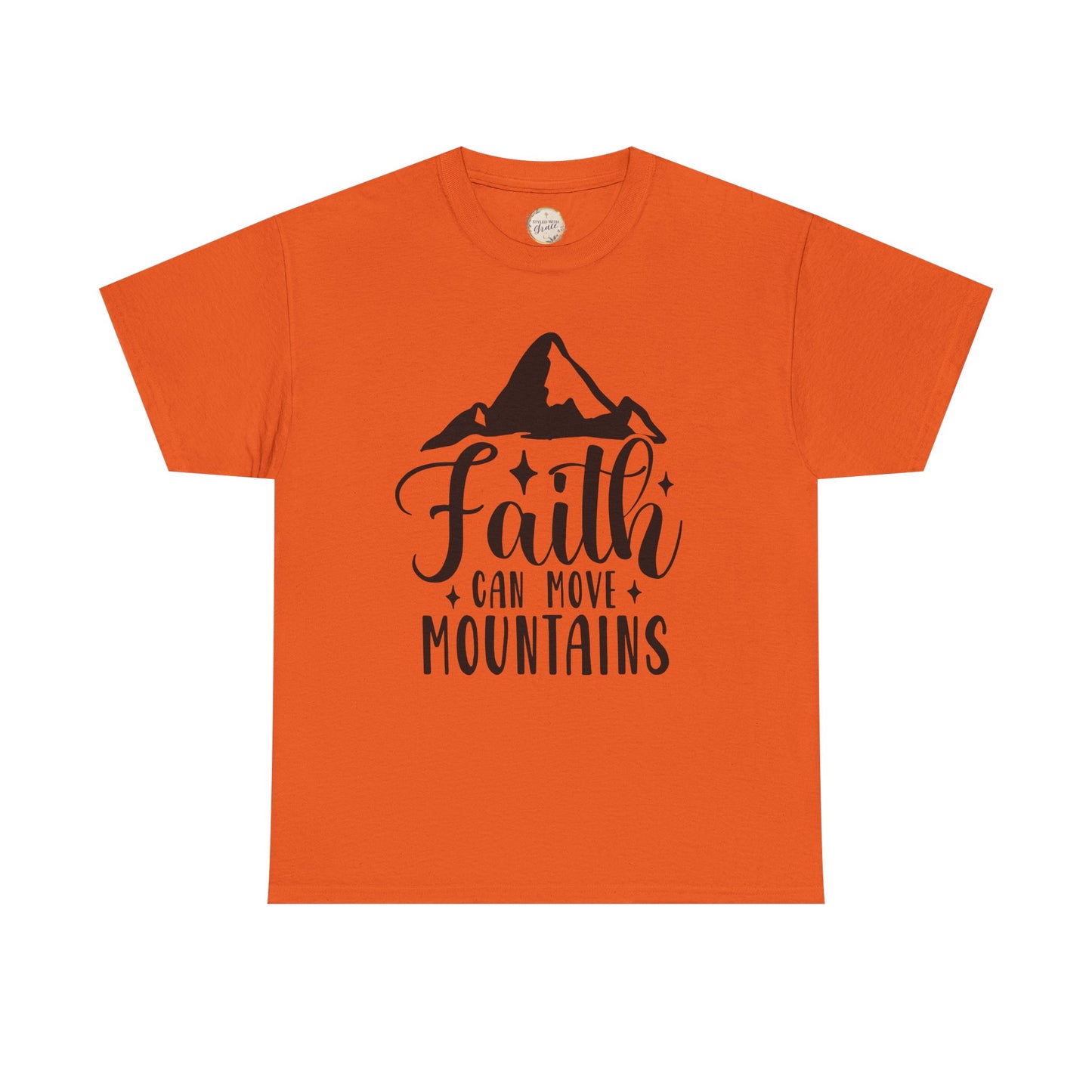Faith Can Move Mountains - Unisex Heavy Cotton Tee