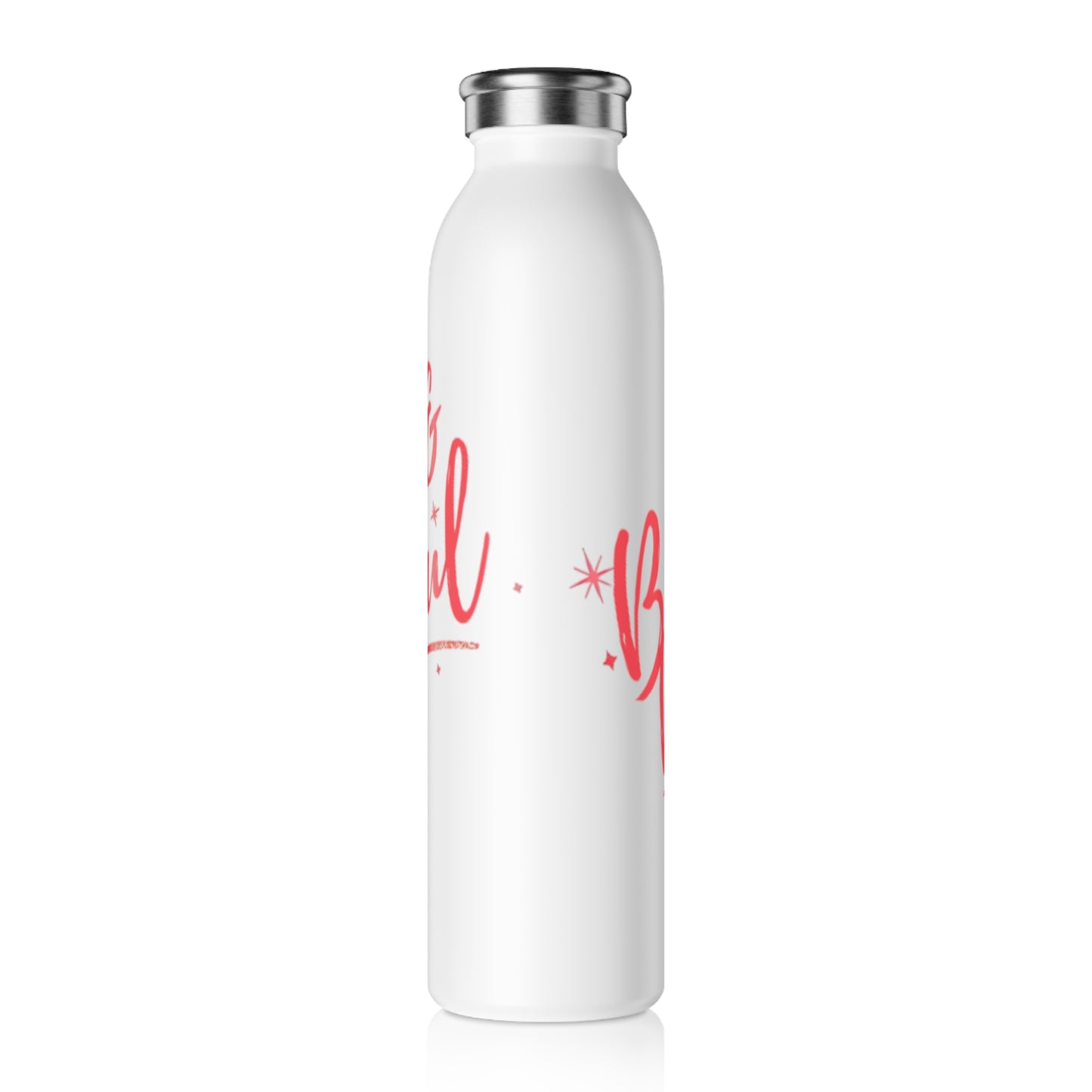 Motivational Slim Water Bottle - Blessed & Beautiful