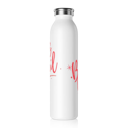Motivational Slim Water Bottle - Blessed & Beautiful