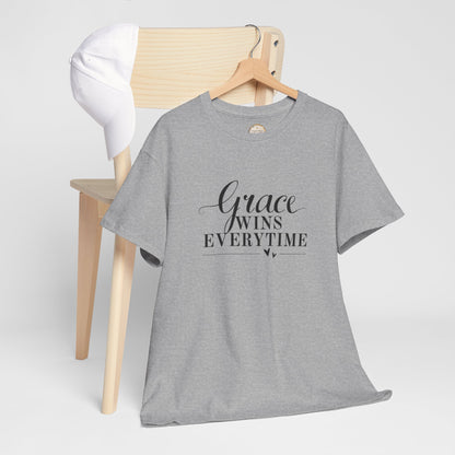 Grace Wins Every Time Tee — Inspirational Christian Graphic T-Shirt