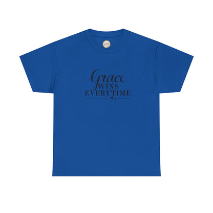 Grace Wins Every Time Tee — Inspirational Christian Graphic T-Shirt