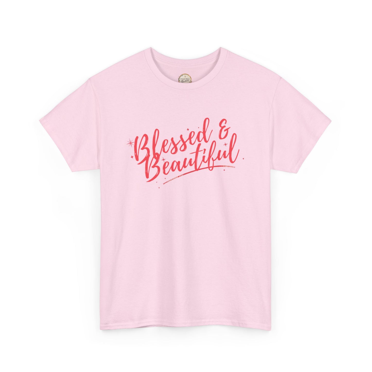 Blessed & Beautiful Unisex Heavy Cotton Tee - Inspirational Casual Wear