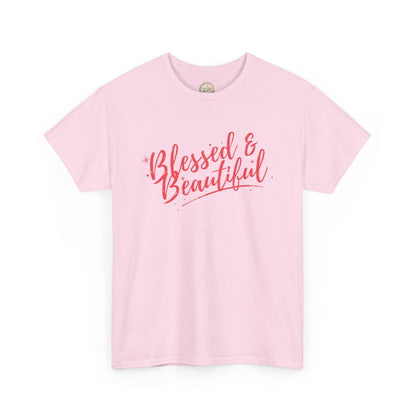 Blessed & Beautiful Unisex Heavy Cotton Tee - Inspirational Casual Wear