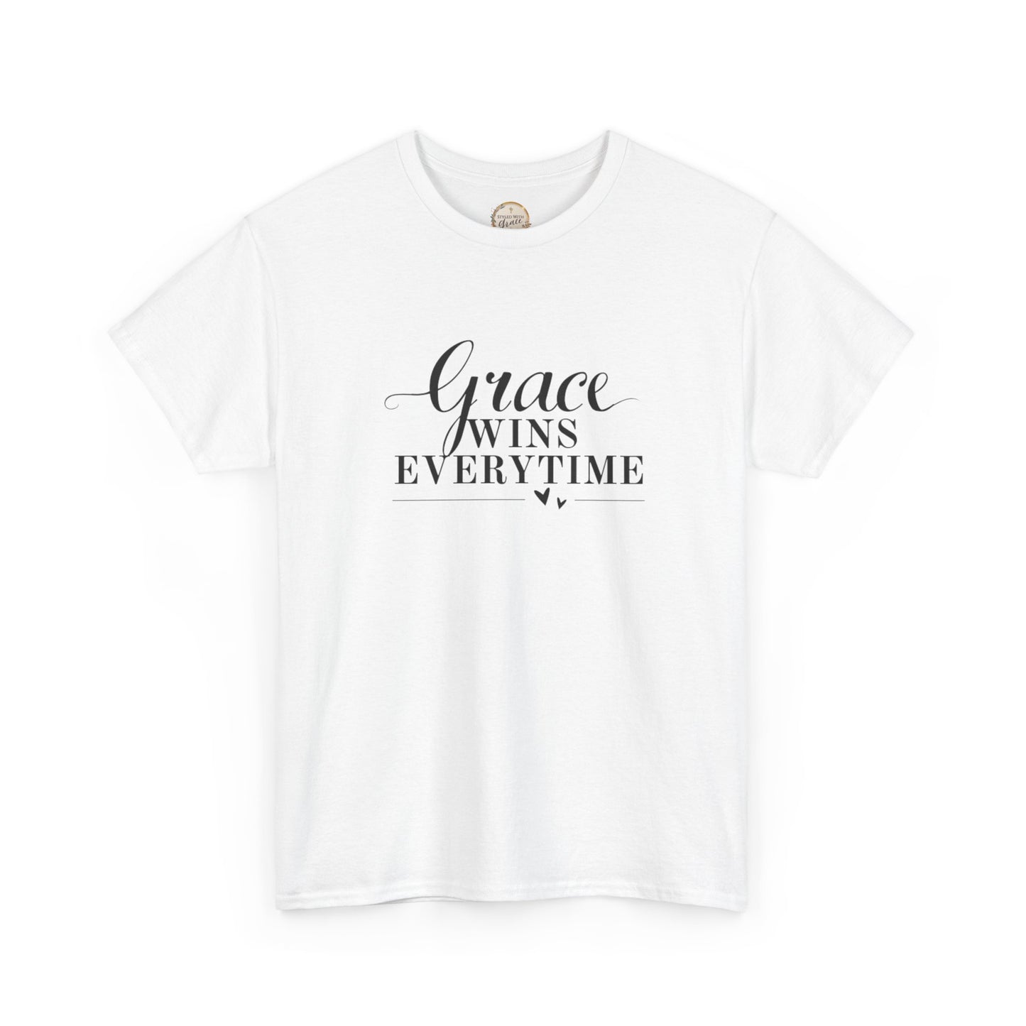 Grace Wins Every Time Tee — Inspirational Christian Graphic T-Shirt