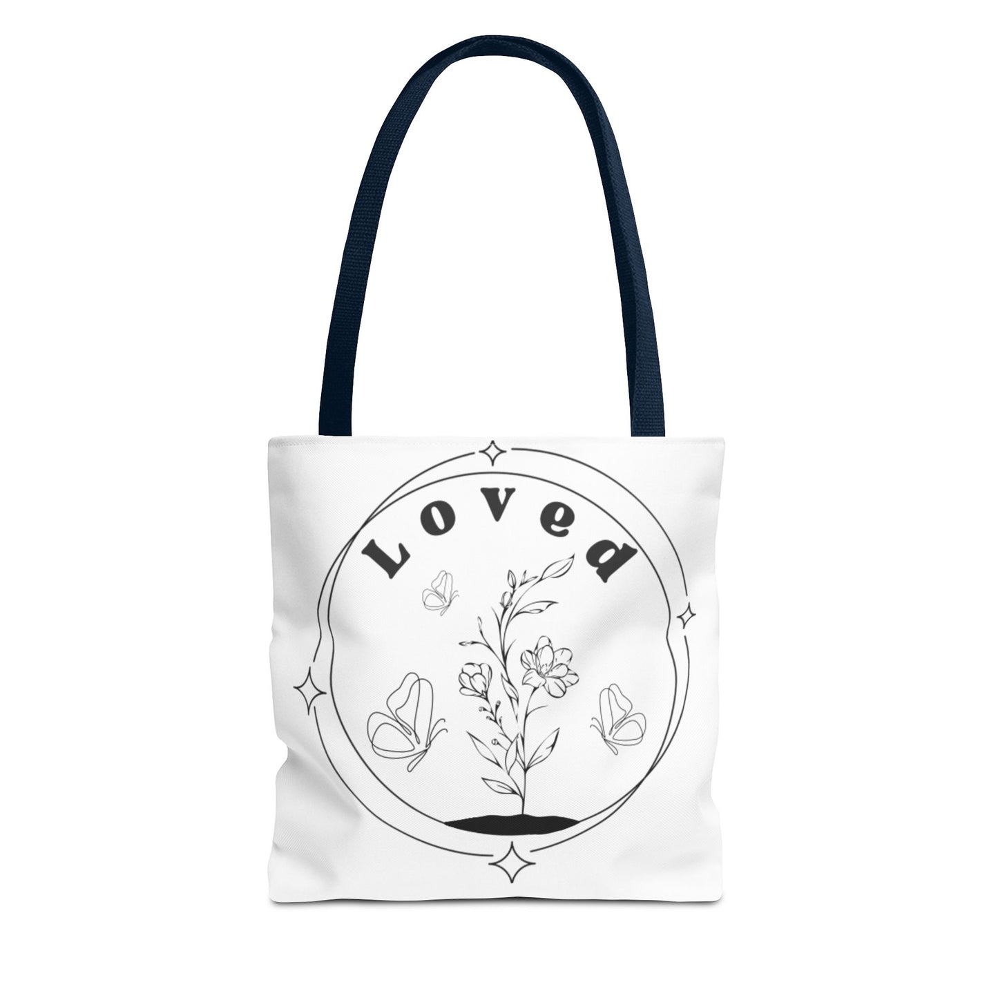 Loved Tote Bag - Stylish All-Over Print for Women's Spiritual Journey