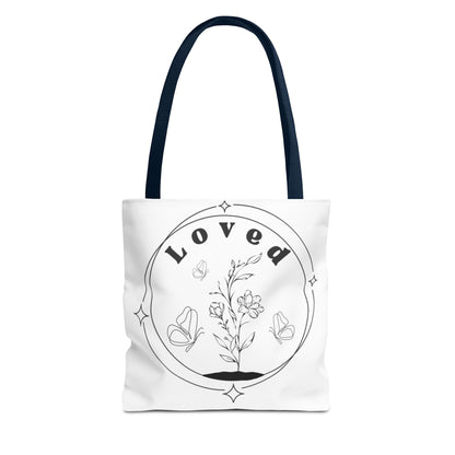 Loved Tote Bag - Stylish All-Over Print for Women's Spiritual Journey