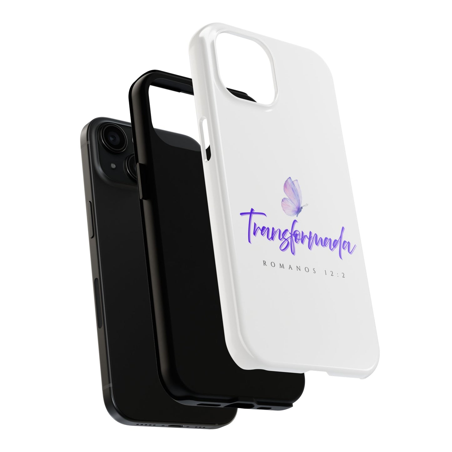 Transformada Phone Case, Inspirational Gift, Scripture Cases, Christian Accessories, Floral Design, Unique Phone Protection