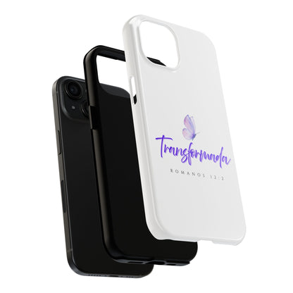Transformada Phone Case, Inspirational Gift, Scripture Cases, Christian Accessories, Floral Design, Unique Phone Protection