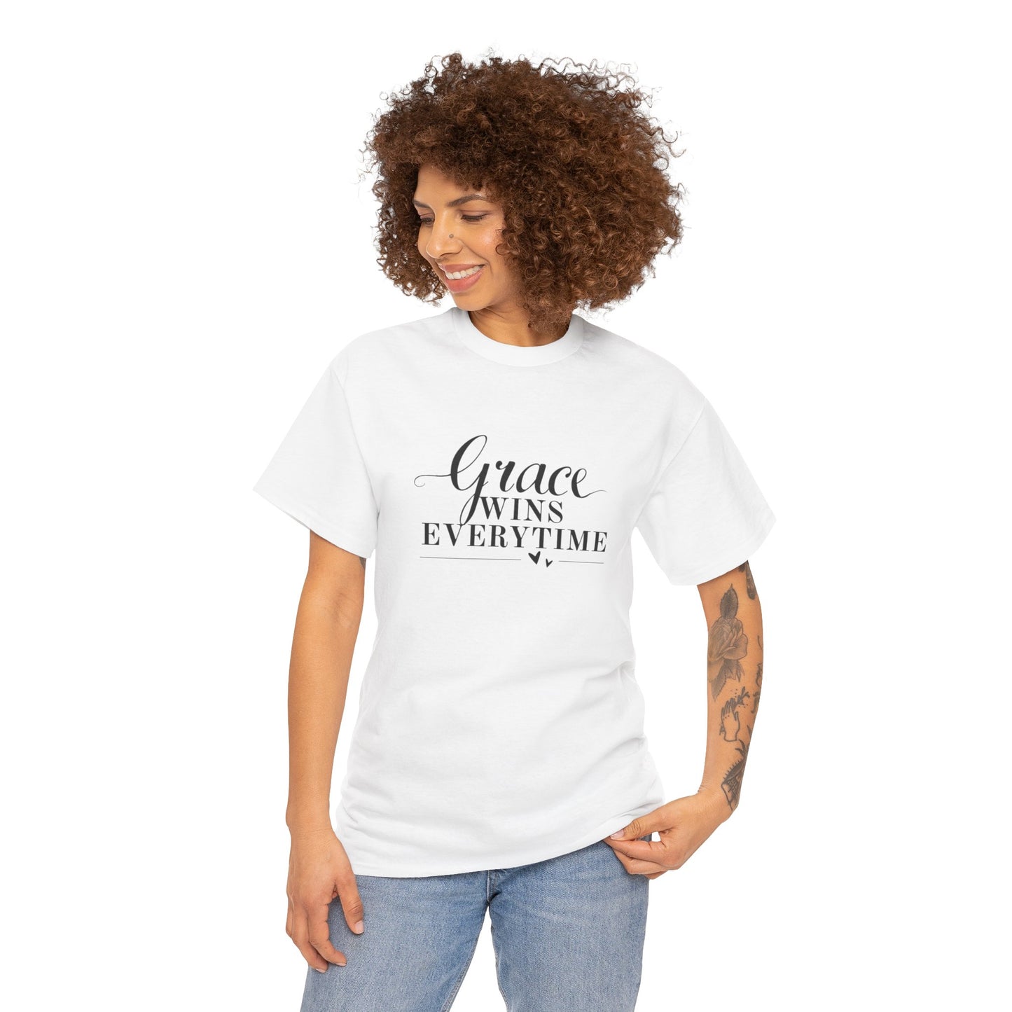 Grace Wins Every Time Tee — Inspirational Christian Graphic T-Shirt