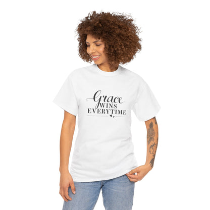 Grace Wins Every Time Tee — Inspirational Christian Graphic T-Shirt