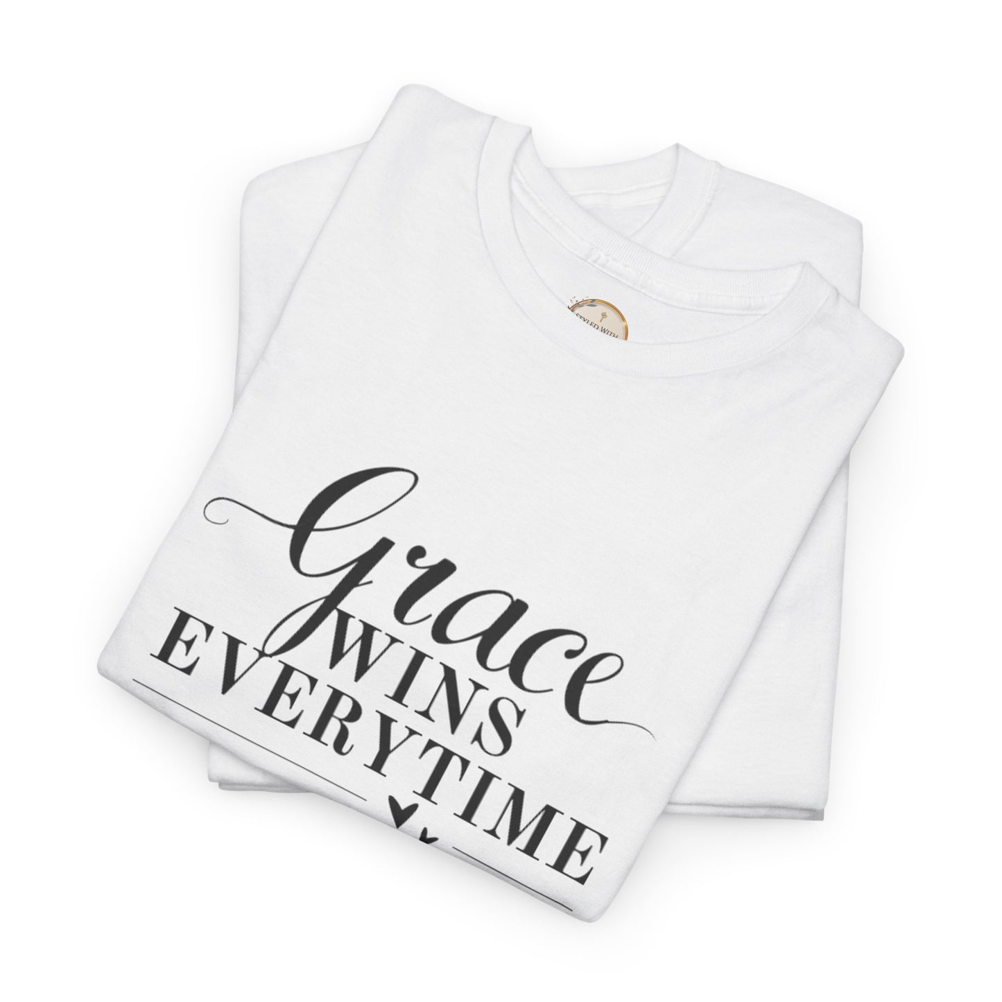 Grace Wins Every Time Tee — Inspirational Christian Graphic T-Shirt