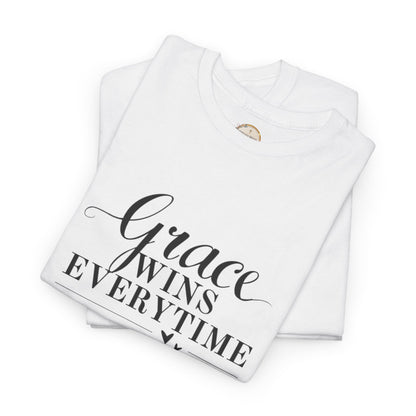 Grace Wins Every Time Tee — Inspirational Christian Graphic T-Shirt