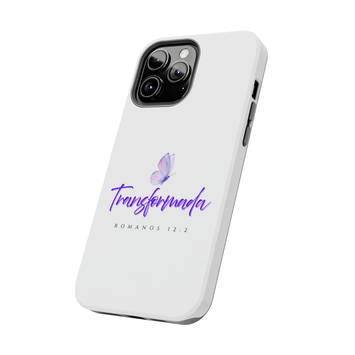 Transformada Phone Case, Inspirational Gift, Scripture Cases, Christian Accessories, Floral Design, Unique Phone Protection