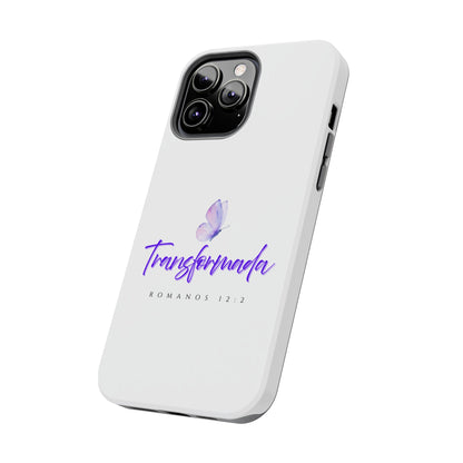 Transformada Phone Case, Inspirational Gift, Scripture Cases, Christian Accessories, Floral Design, Unique Phone Protection