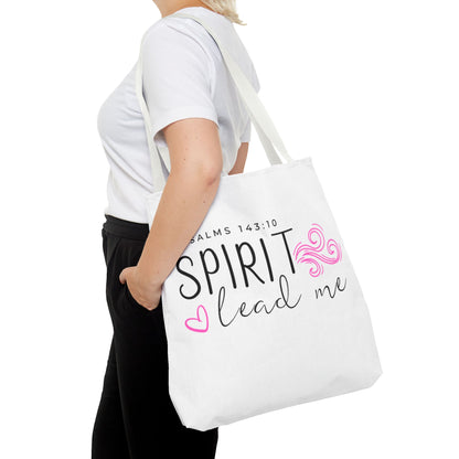 Psalms 143:10 Tote Bag - "Spirit Lead Me"