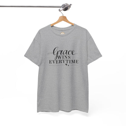 Grace Wins Every Time Tee — Inspirational Christian Graphic T-Shirt