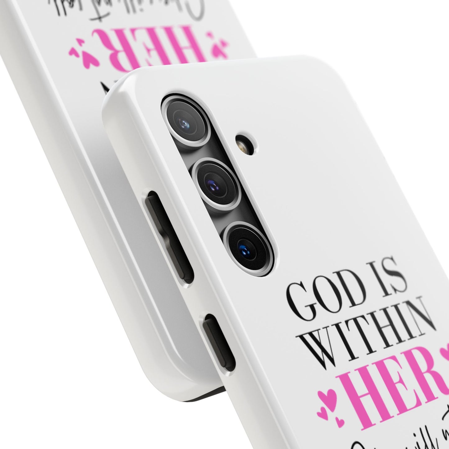 Empowering Tough Phone Case - "God is Within Her" Inspirational Design