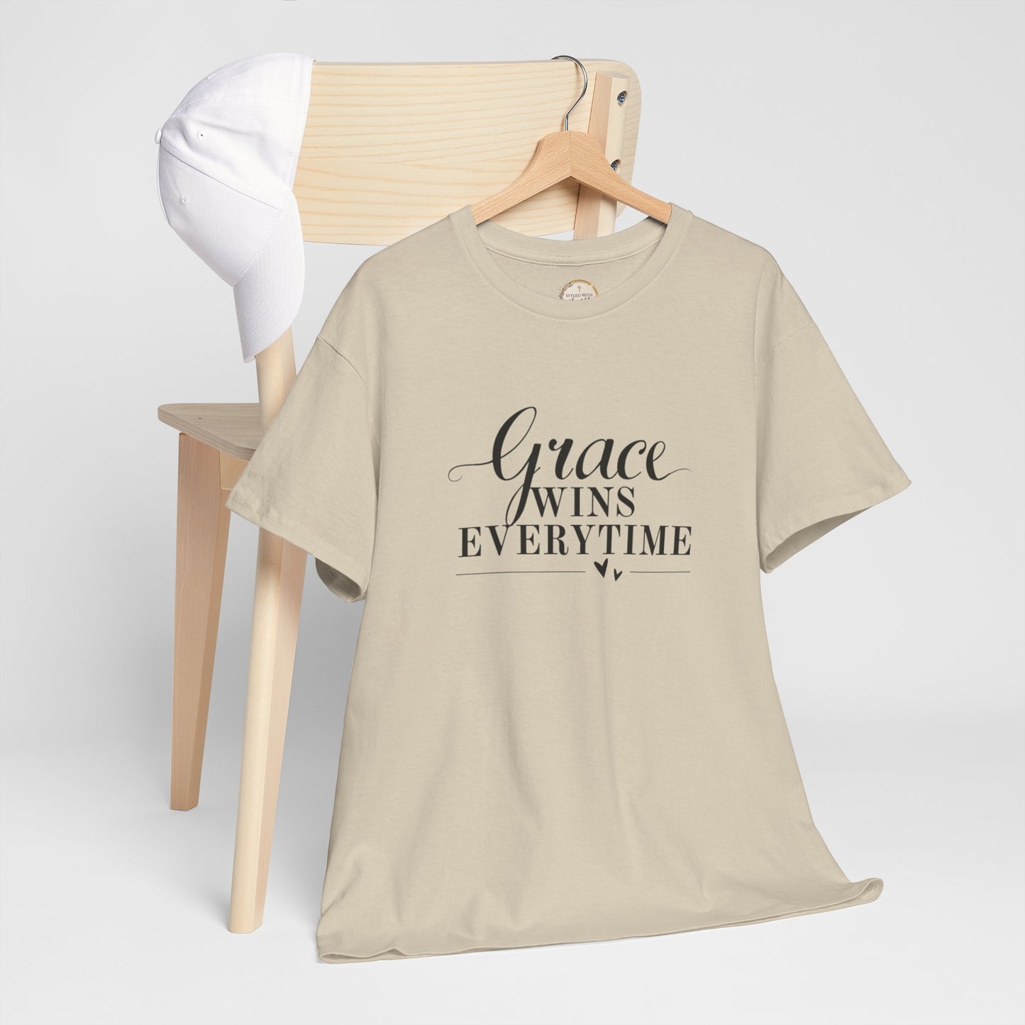 Grace Wins Every Time Tee — Inspirational Christian Graphic T-Shirt