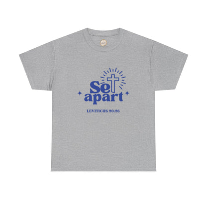 Set Apart Unisex Heavy Cotton Tee, Christian Gift Shirt, Religious Apparel, Faith-Based Clothing, Inspirational T-Shirt