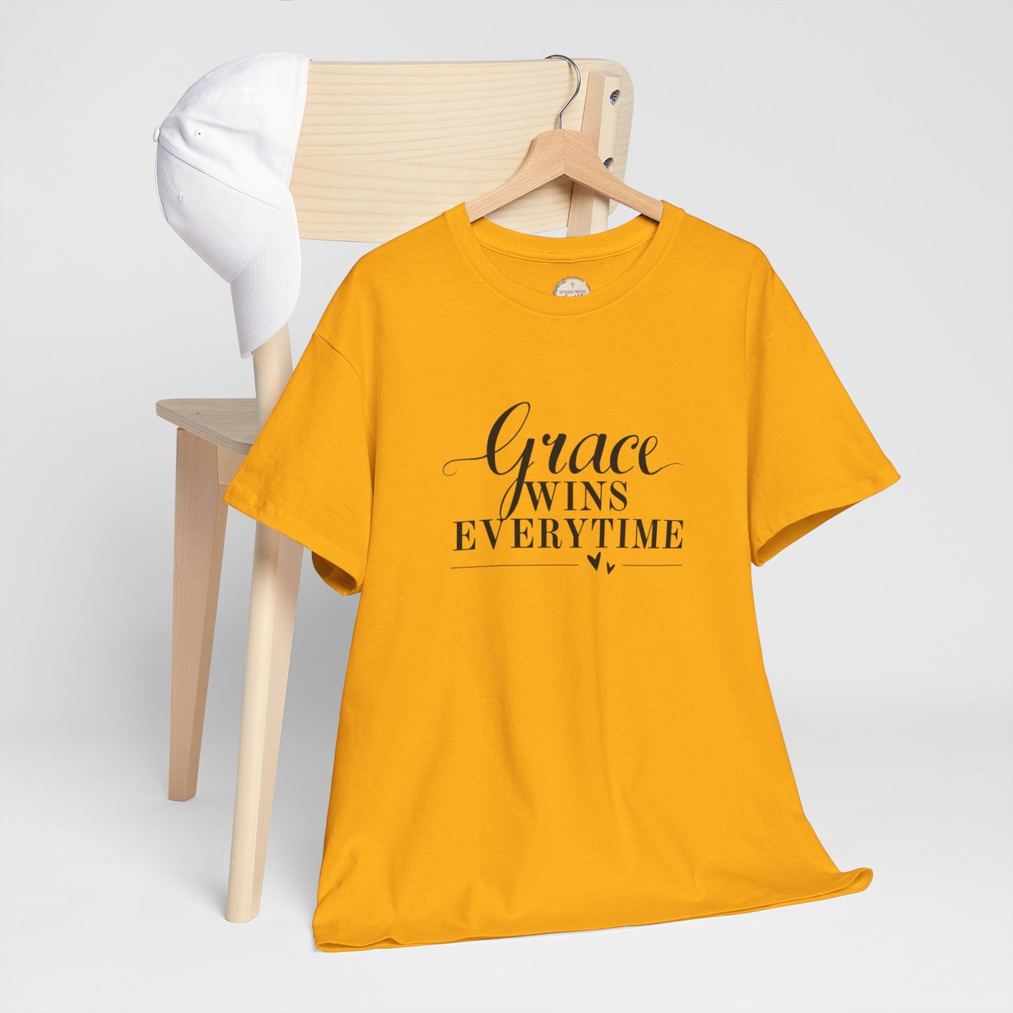 Grace Wins Every Time Tee — Inspirational Christian Graphic T-Shirt