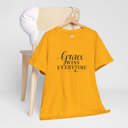 Grace Wins Every Time Tee — Inspirational Christian Graphic T-Shirt