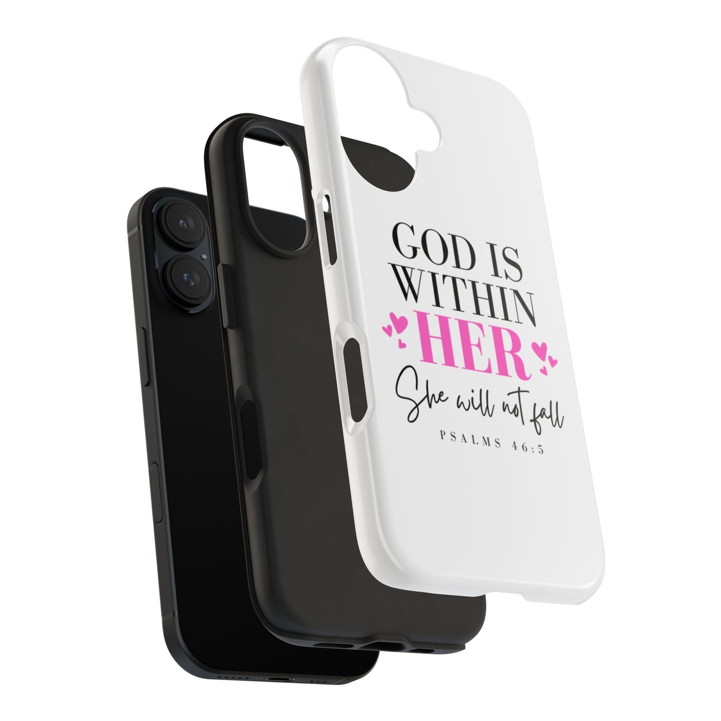 Empowering Tough Phone Case - "God is Within Her" Inspirational Design