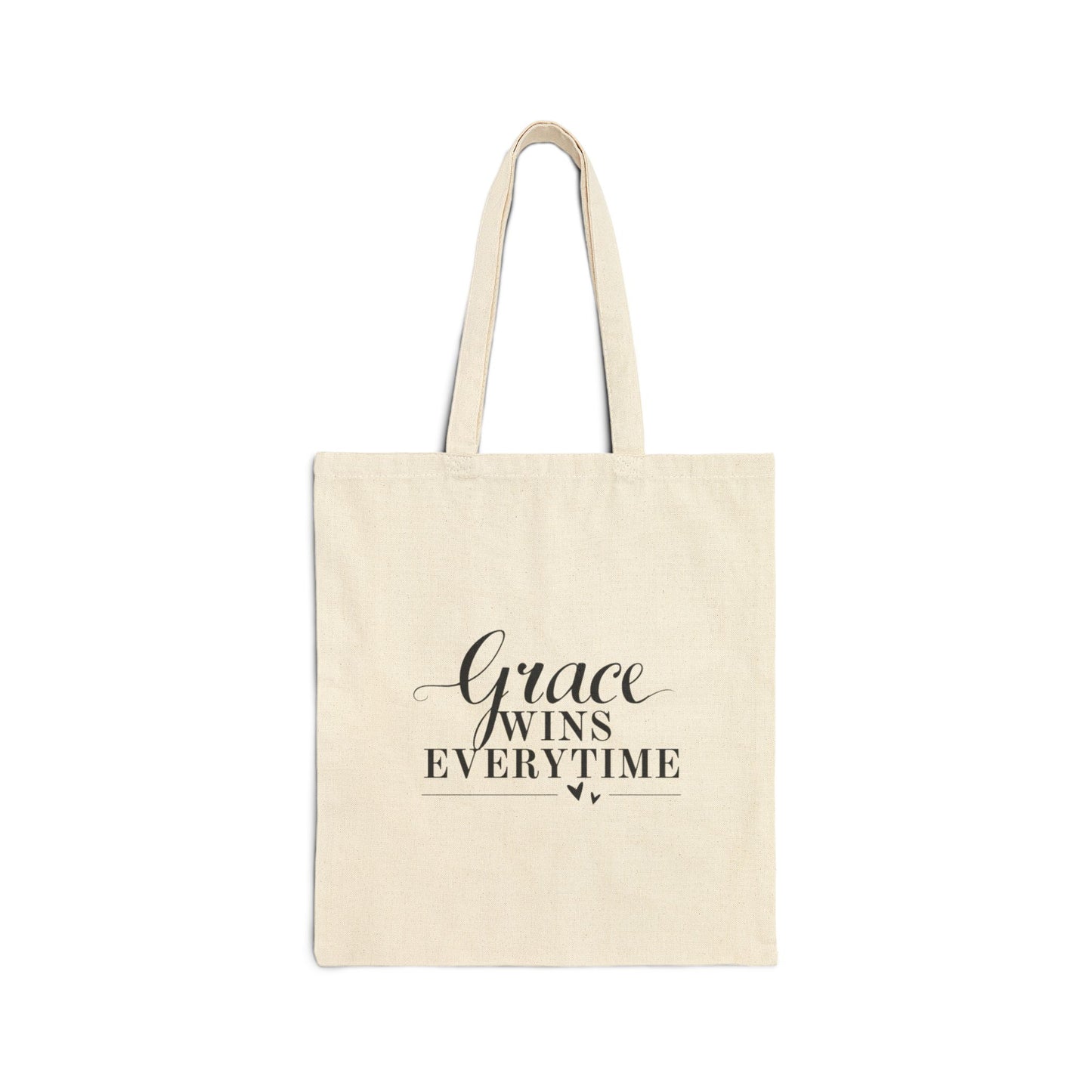 Grace Wins Everytime Cotton Canvas Tote Bag