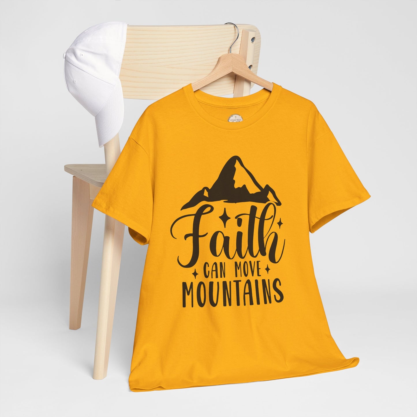 Faith Can Move Mountains - Unisex Heavy Cotton Tee