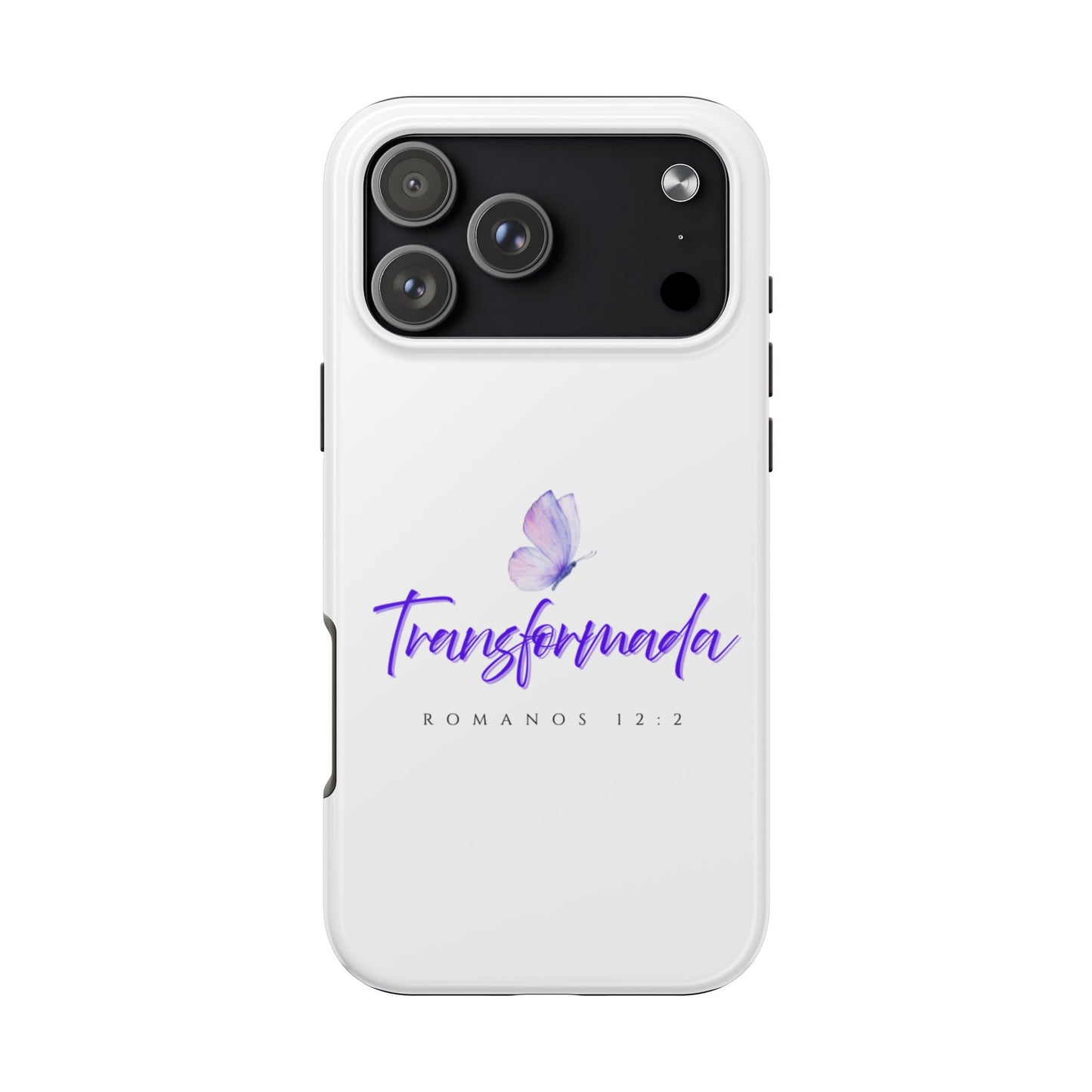 Transformada Phone Case, Inspirational Gift, Scripture Cases, Christian Accessories, Floral Design, Unique Phone Protection