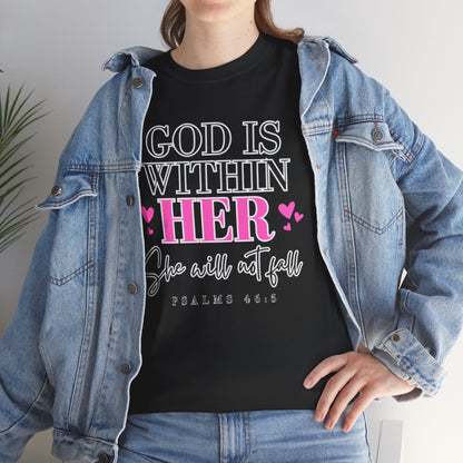 God Is Within Her Unisex Heavy Cotton Tee