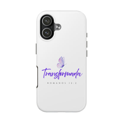 Transformada Phone Case, Inspirational Gift, Scripture Cases, Christian Accessories, Floral Design, Unique Phone Protection