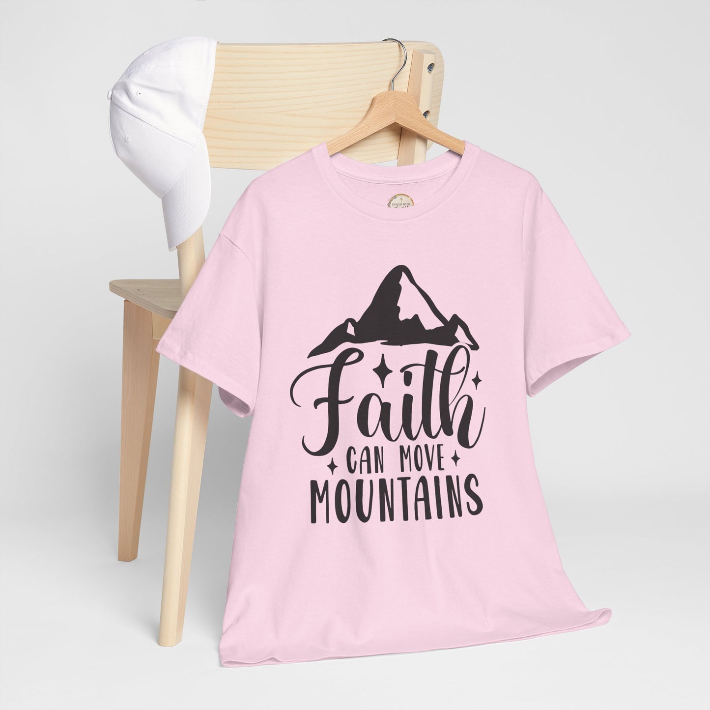 Faith Can Move Mountains - Unisex Heavy Cotton Tee