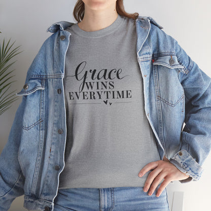 Grace Wins Every Time Tee — Inspirational Christian Graphic T-Shirt