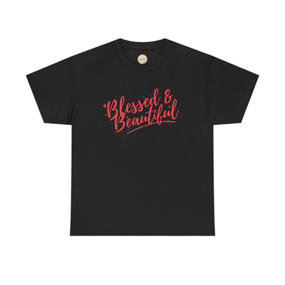 Blessed & Beautiful Unisex Heavy Cotton Tee - Inspirational Casual Wear