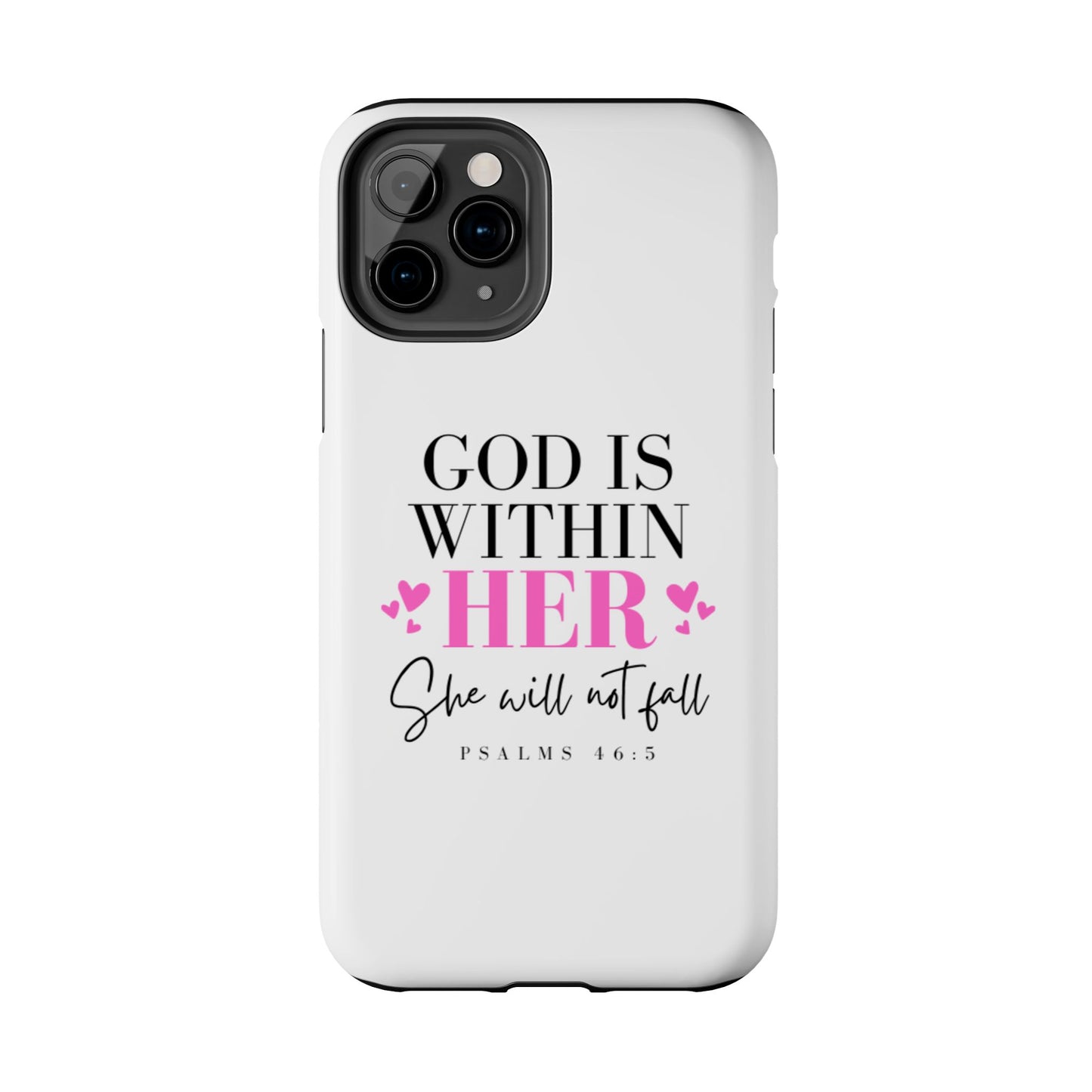 Empowering Tough Phone Case - "God is Within Her" Inspirational Design