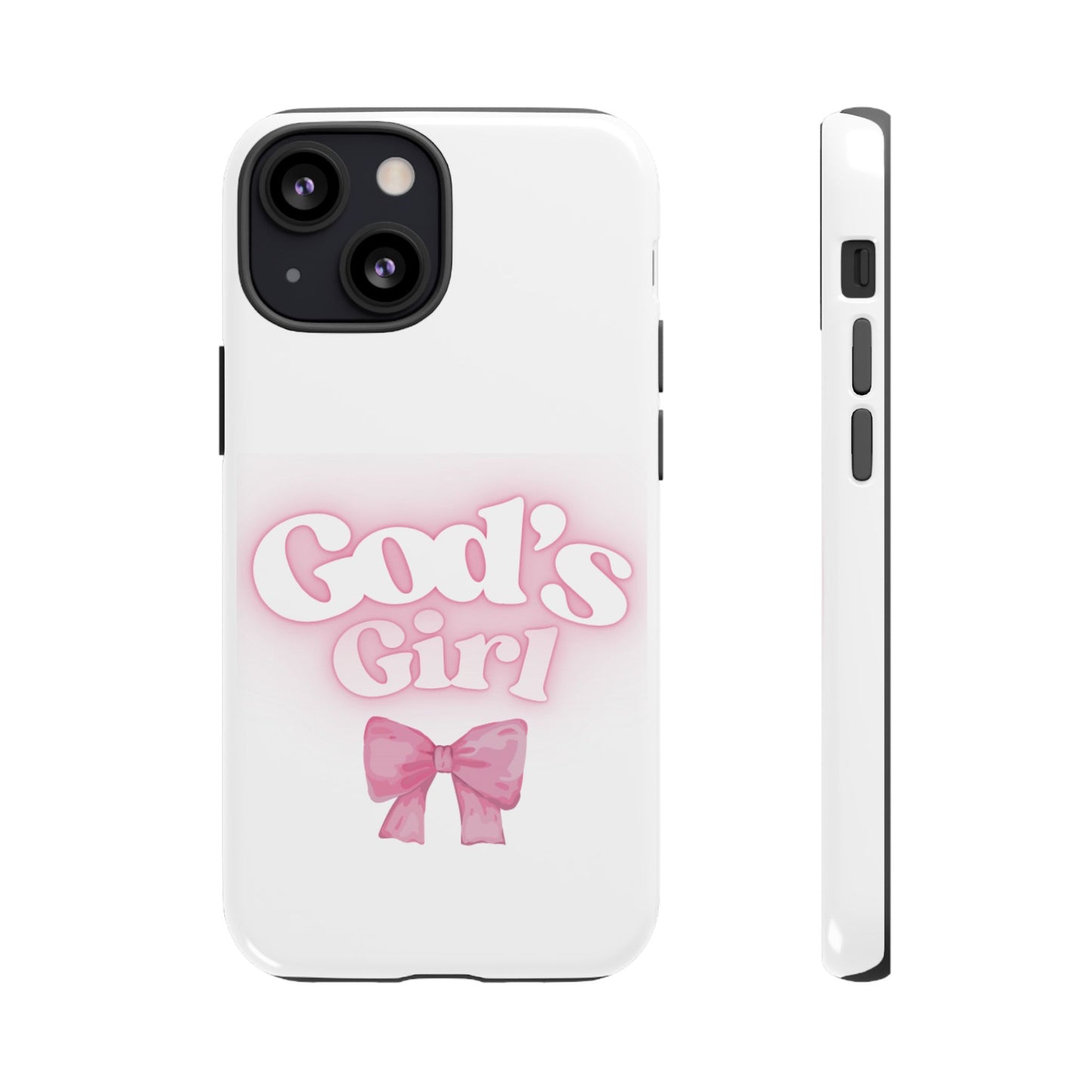 God's Girl Cute Phone Case, Pink Bow Case, Faith-Based Gifts, Christian Accessories, Birthday Present, Inspirational Jewelry
