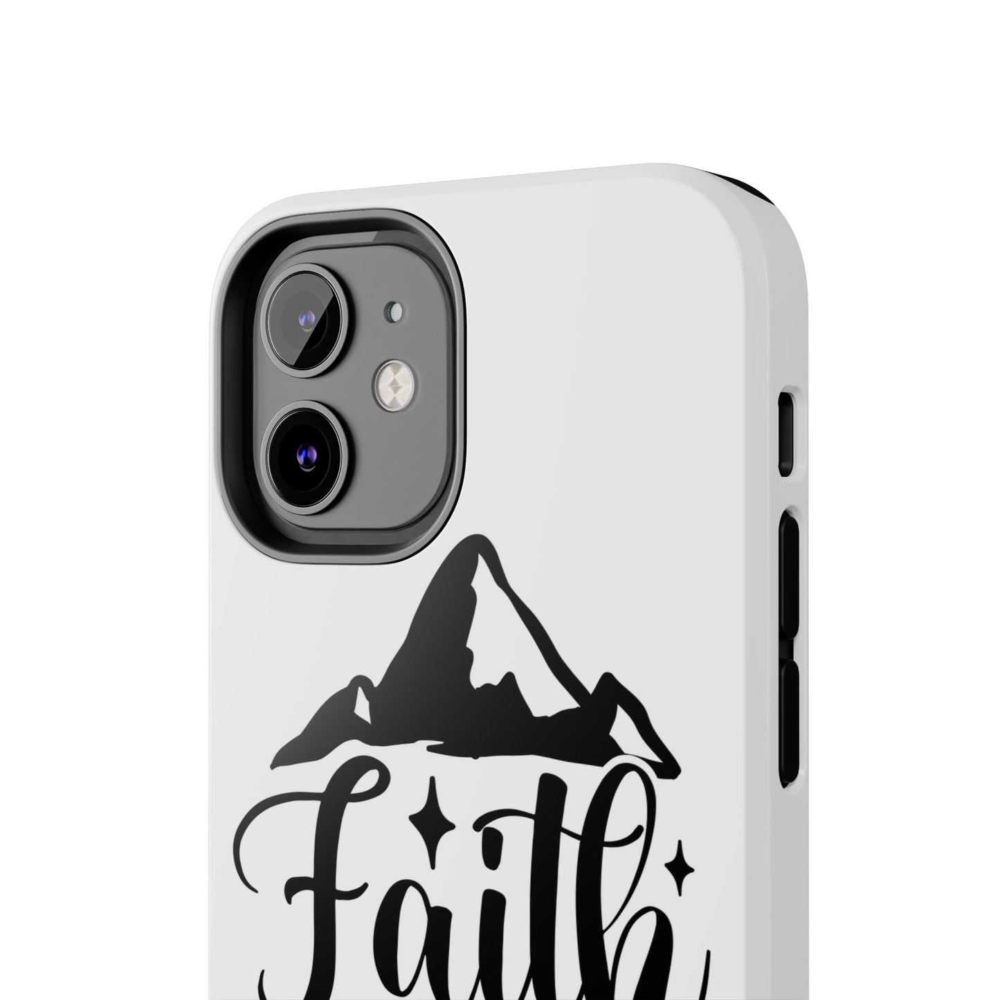 Inspirational Tough Phone Cases - 'Faith Can Move Mountains' Design