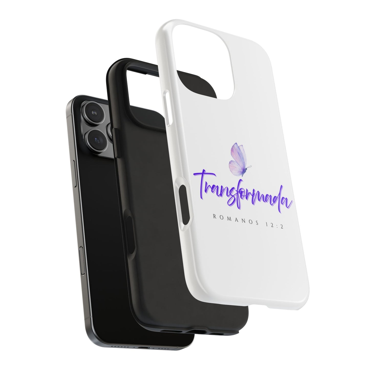 Transformada Phone Case, Inspirational Gift, Scripture Cases, Christian Accessories, Floral Design, Unique Phone Protection